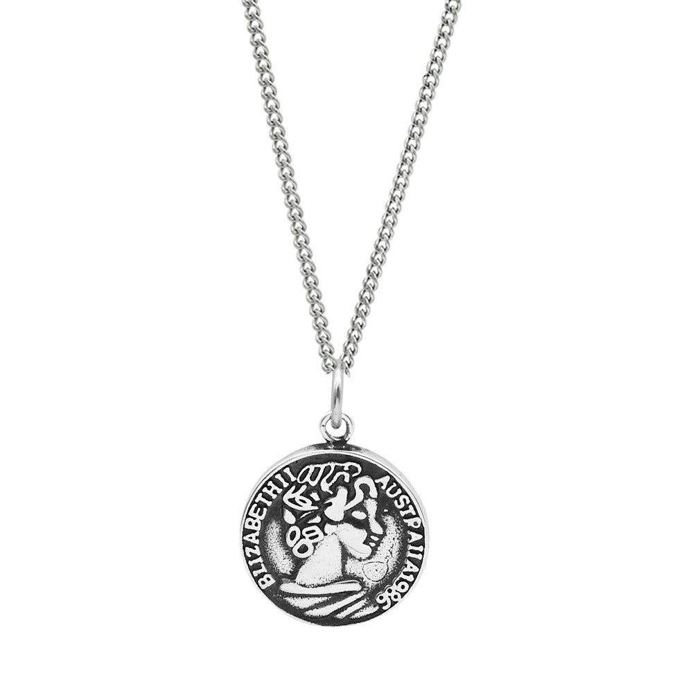 Collar de clavícula con medalla de retrato de plata esterlina S925 al por mayor